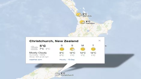 Google adds weather to Google Maps